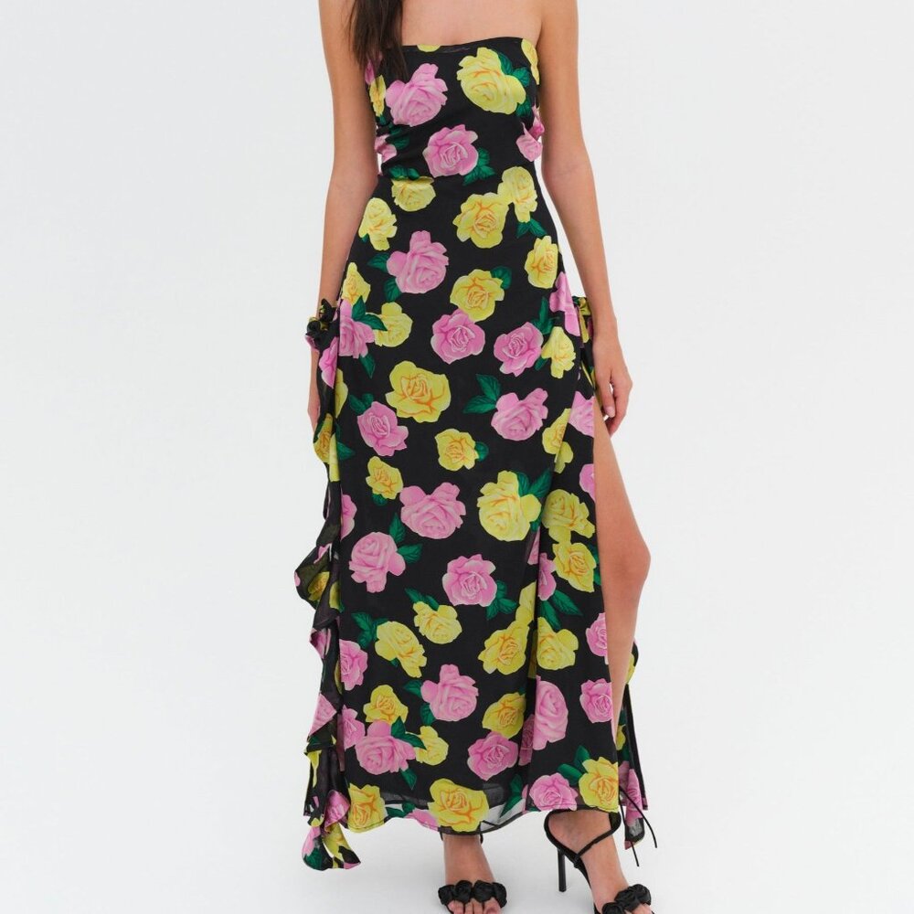 For Love and Lemons Madison Strapless Maxi Dress